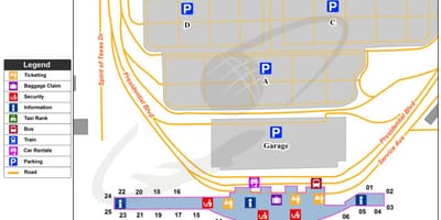 Austin Bergstrom international airport خريطة